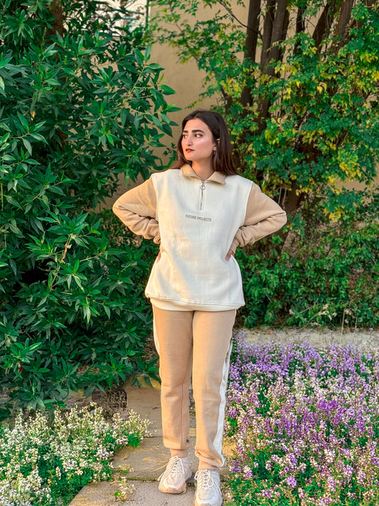 Women's Premium Zippered Neck Warm Tracksuits for Winter