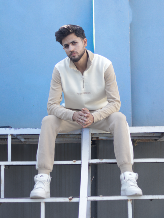 Men's Zippered Neck Warm Premium Tracksuits for Winter