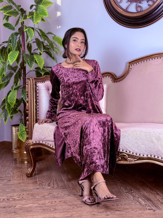 PURPLE-KOREAN VELVET LUXURY SHIRT FOR ELITES