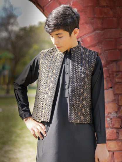 Shalwar Kameez with waist coat for Boys – Graceful, Stylish, and Everlasting